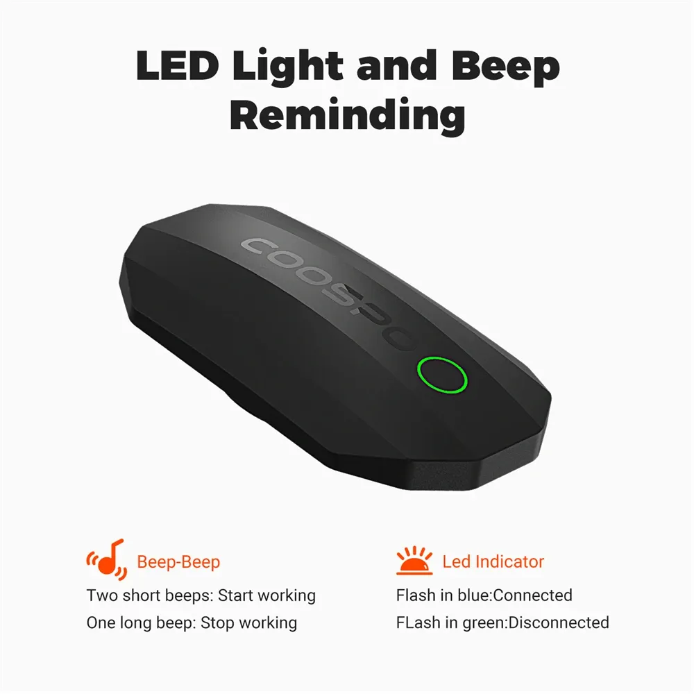 COOSPO H808S hartslagsensor met borstband en ANT+/Bluetooth