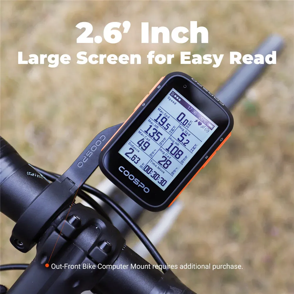 COOSPO BC200 GPS fietscomputer met Bluetooth 5.0 en ANT+