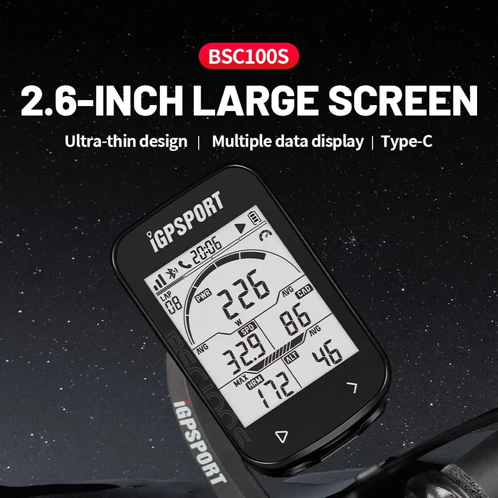 iGPSPORT BSC100S draadloze GPS-fietscomputer met Type-C