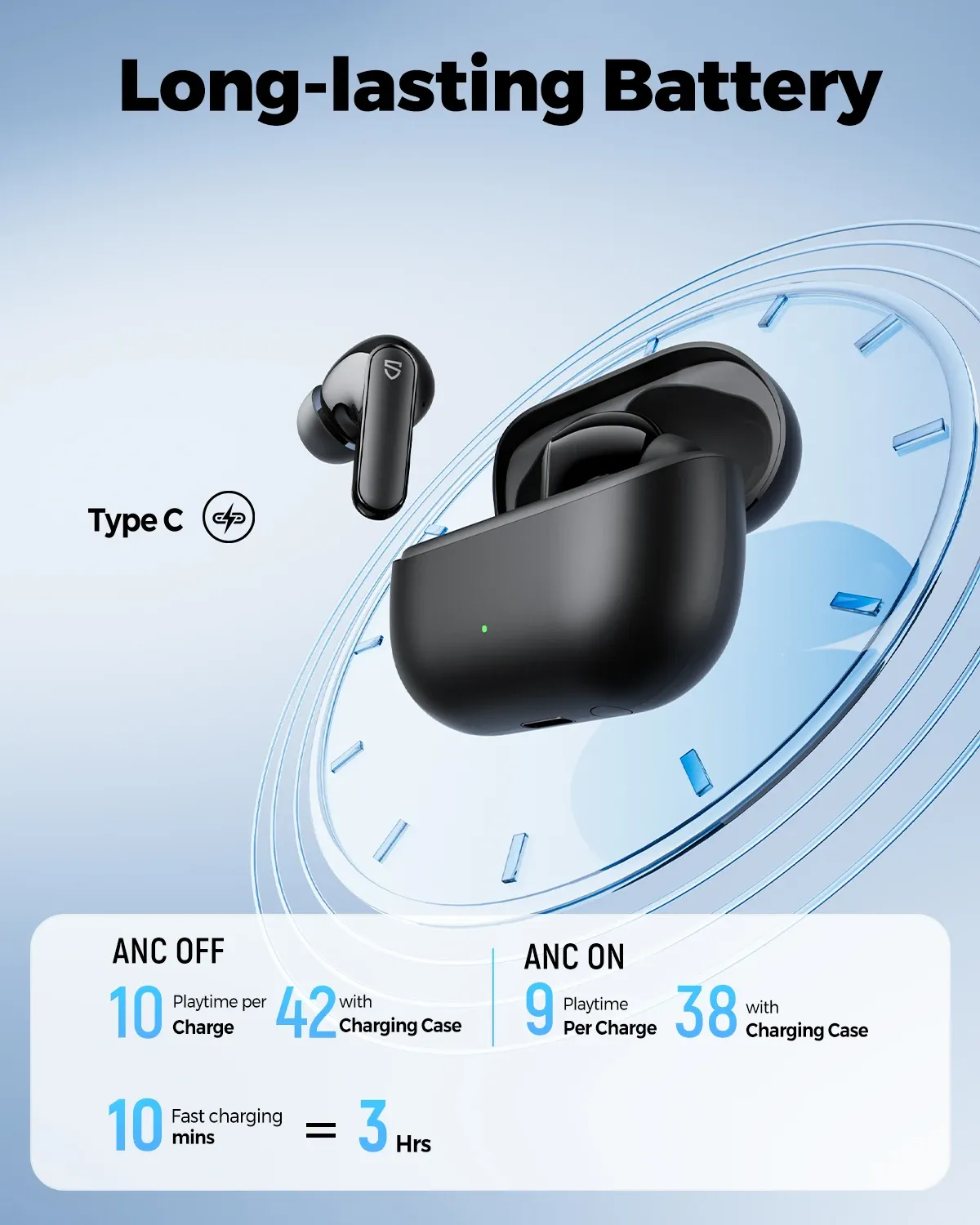 SoundPEATS Q3 Pro draadloze ANC-oordopjes met multipoint