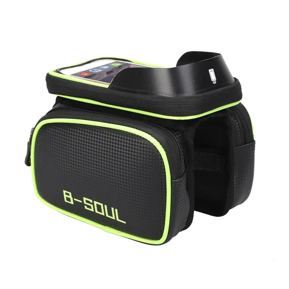 B-SOUL waterdichte 6,2 inch fietstas voor stuur en bovenbuis
