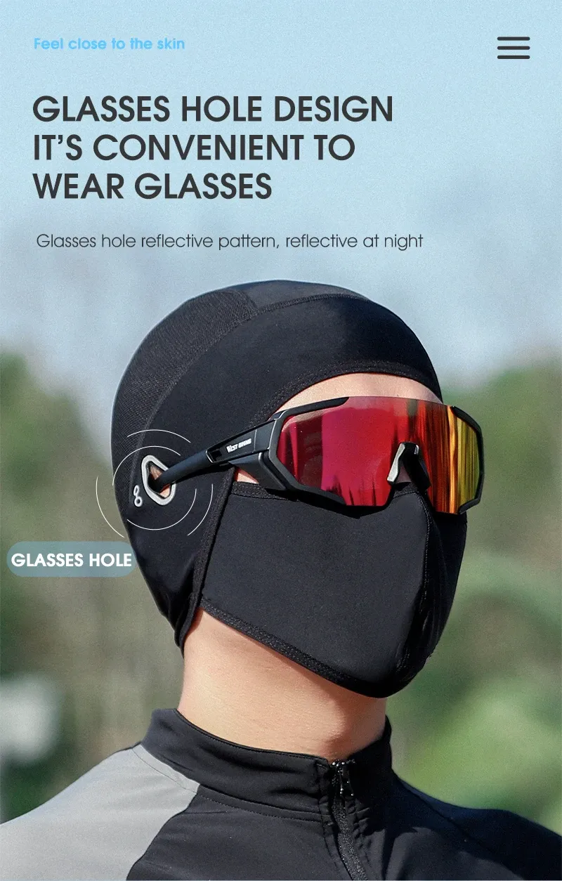 WEST BIKING UV-beschermende ice-silk gezichts- en nekcover