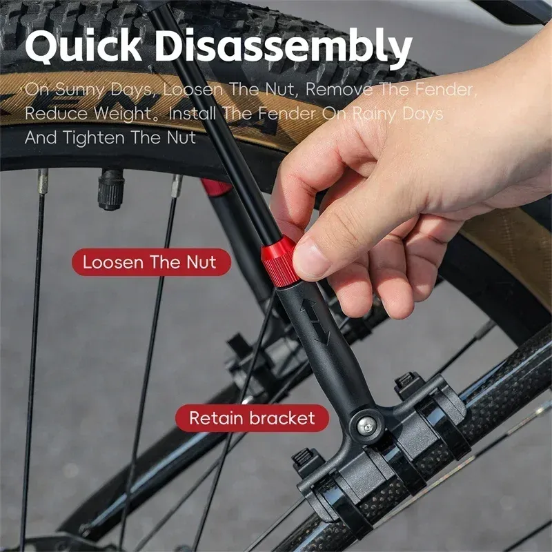 WEST BIKING MTB spatbordset met achterlicht voor 26-29 inch