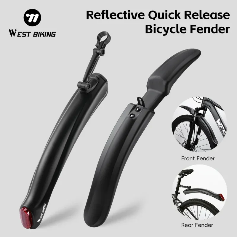 WEST BIKING reflecterende snelkoppel-spatbordset voor 26/27,5 inch fietsen