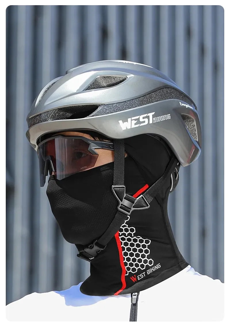 WEST BIKING ademende balaclava met UPF 50+ zonbescherming