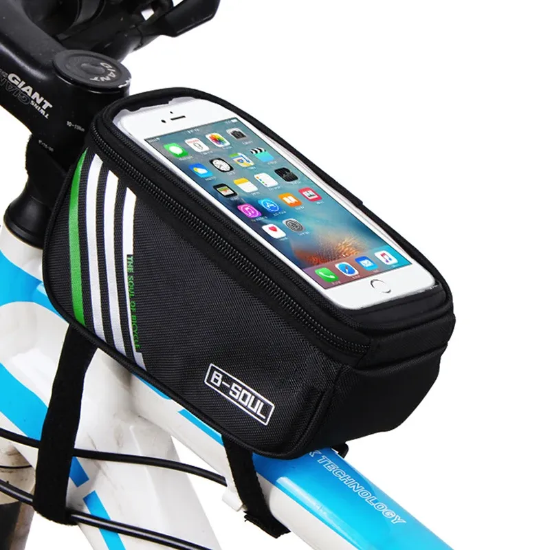 B-SOUL waterdichte frametas met touchscreen voor bovenbuis