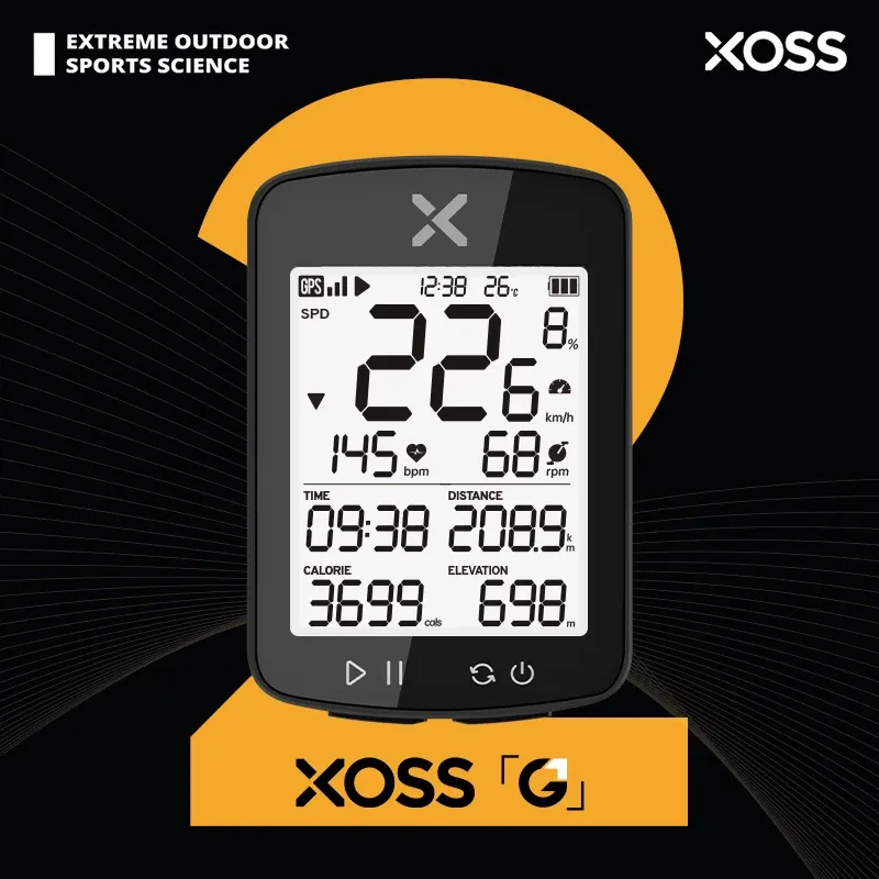 XOSS G2+ draadloze GPS-fietscomputer
