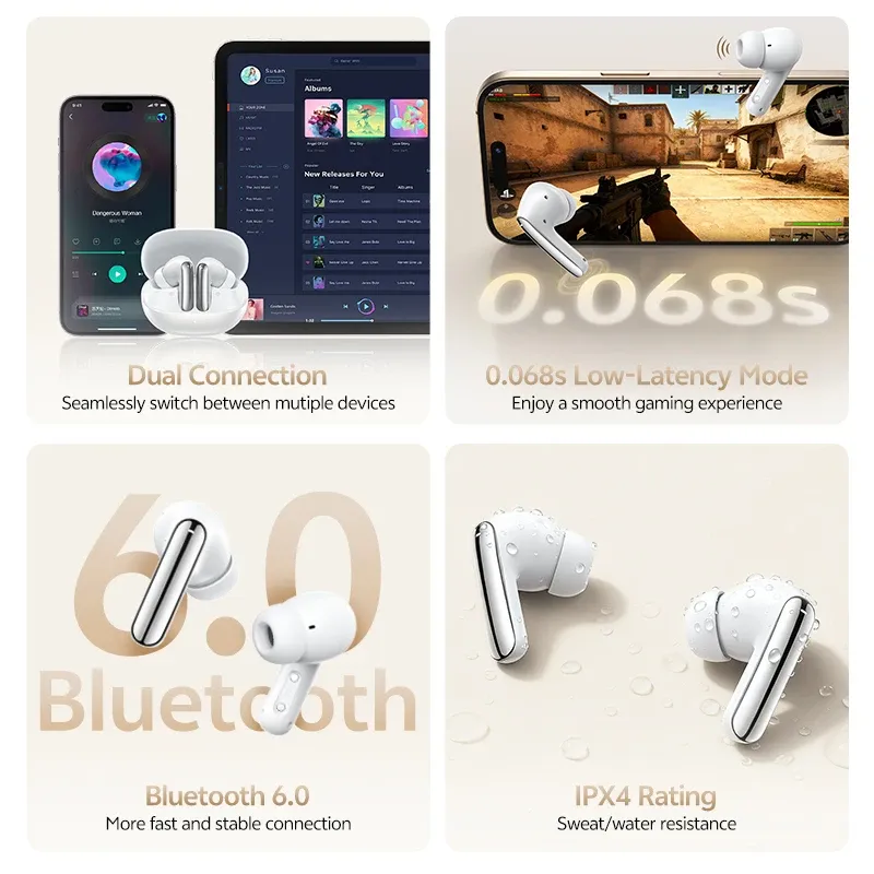 QCY MeloBuds N20 draadloze ANC-oordopjes met Bluetooth 6.0