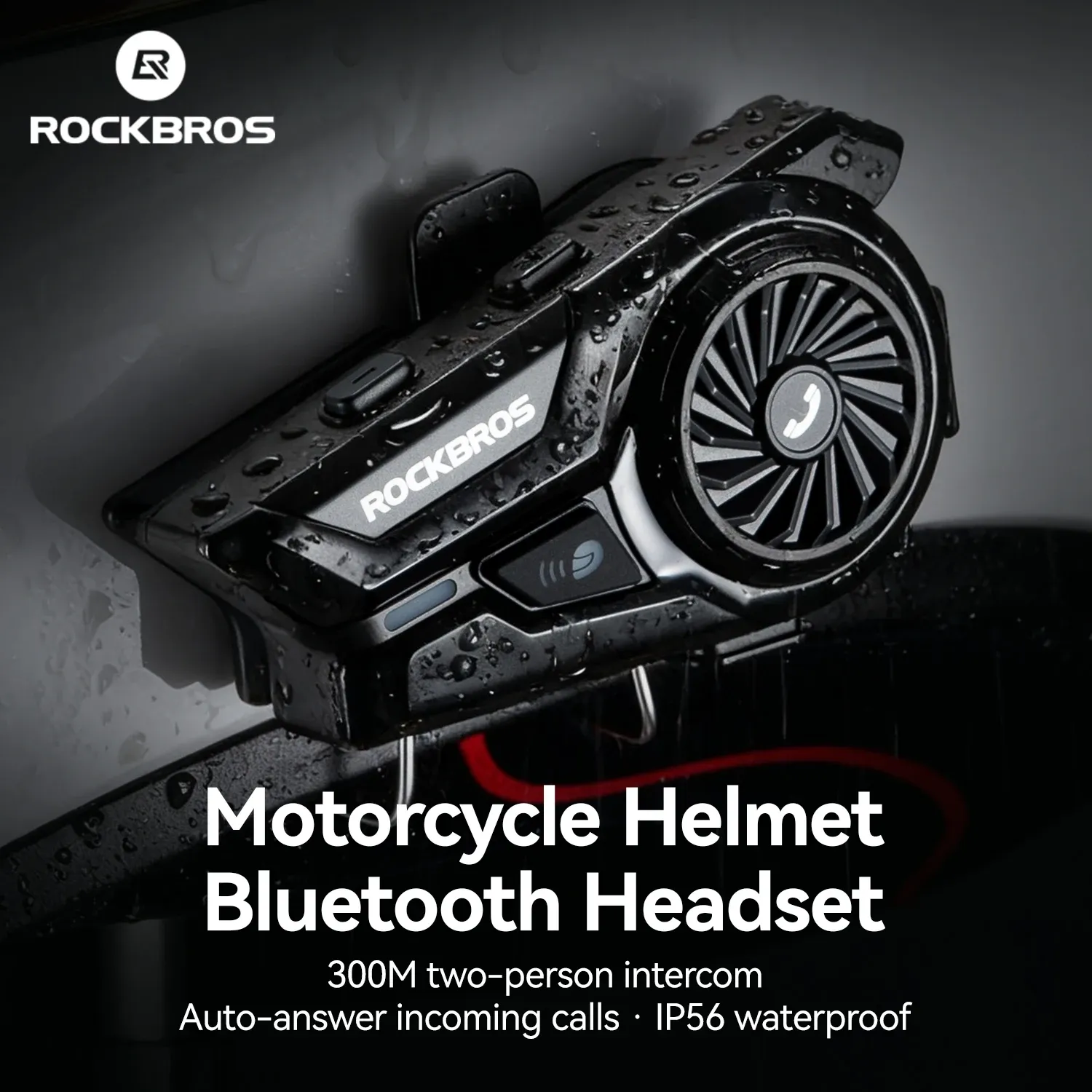 ROCKBROS Bluetooth motorhelm-headset met lange accuduur