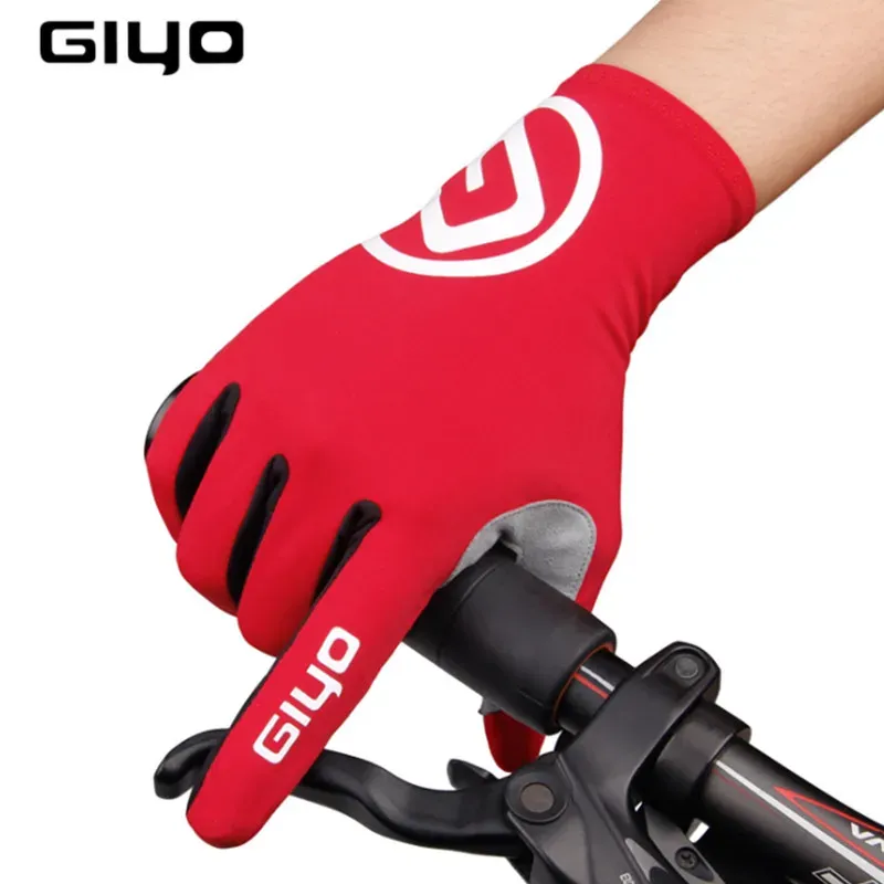 Giyo touchscreen fietshandschoenen met gelpad en lange vingers