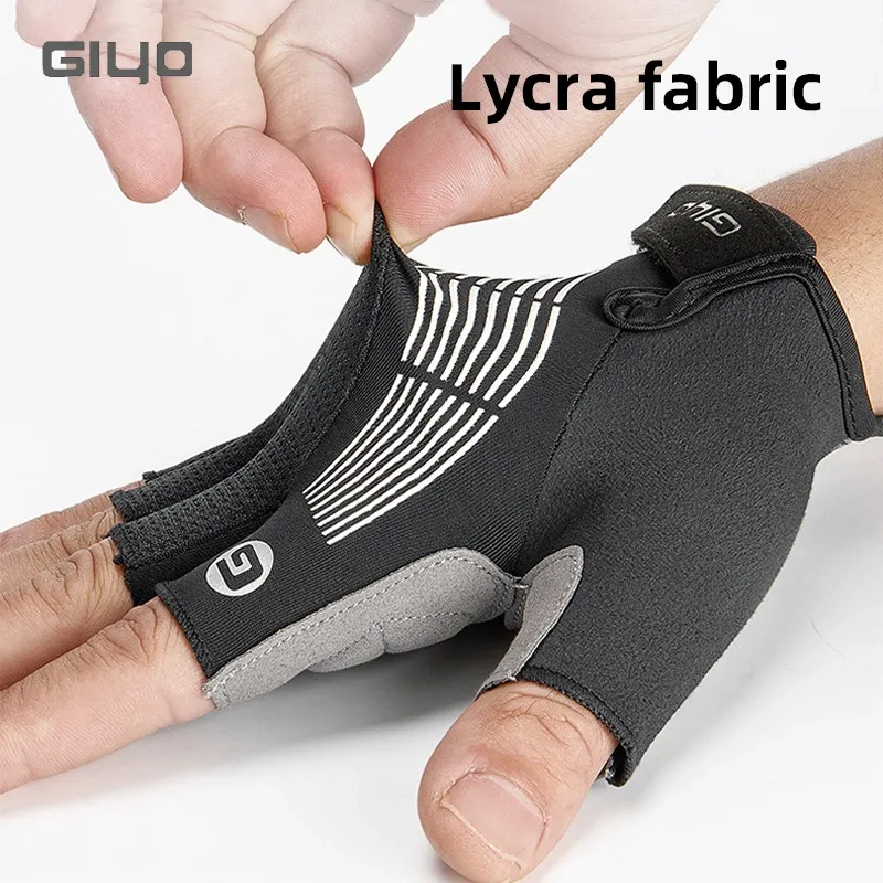 Giyo zomer fietshandschoenen met halfvinger en SBR-pads