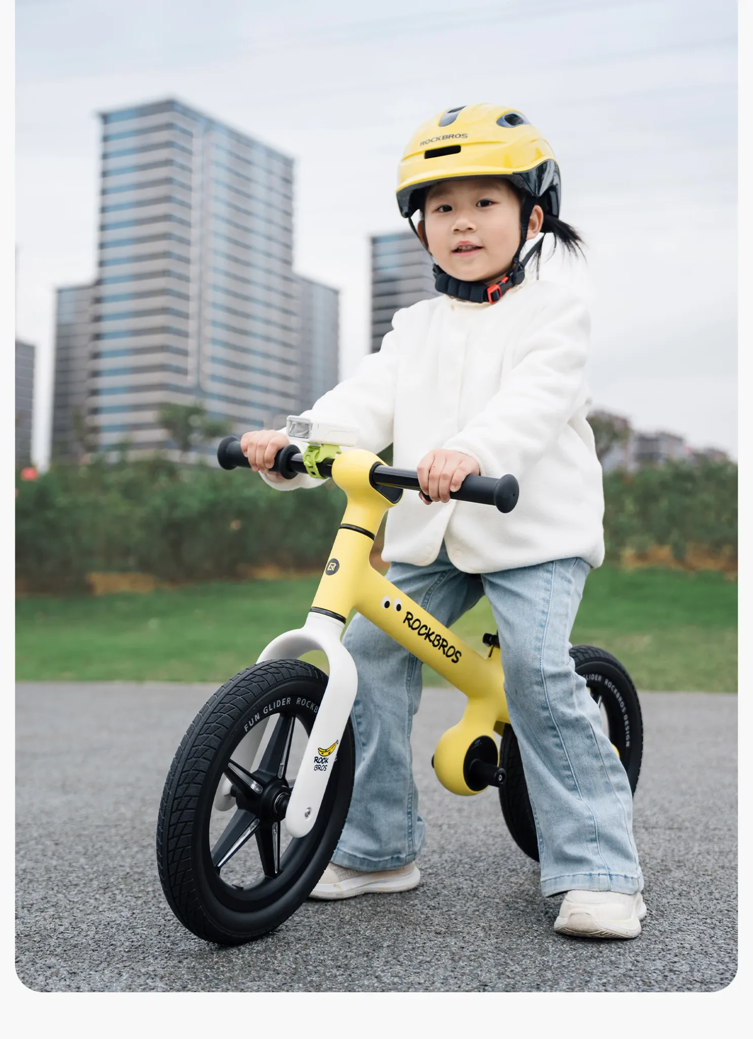 ROCKBROS kinderbalansfiets met 12 inch wielen en carbon frame