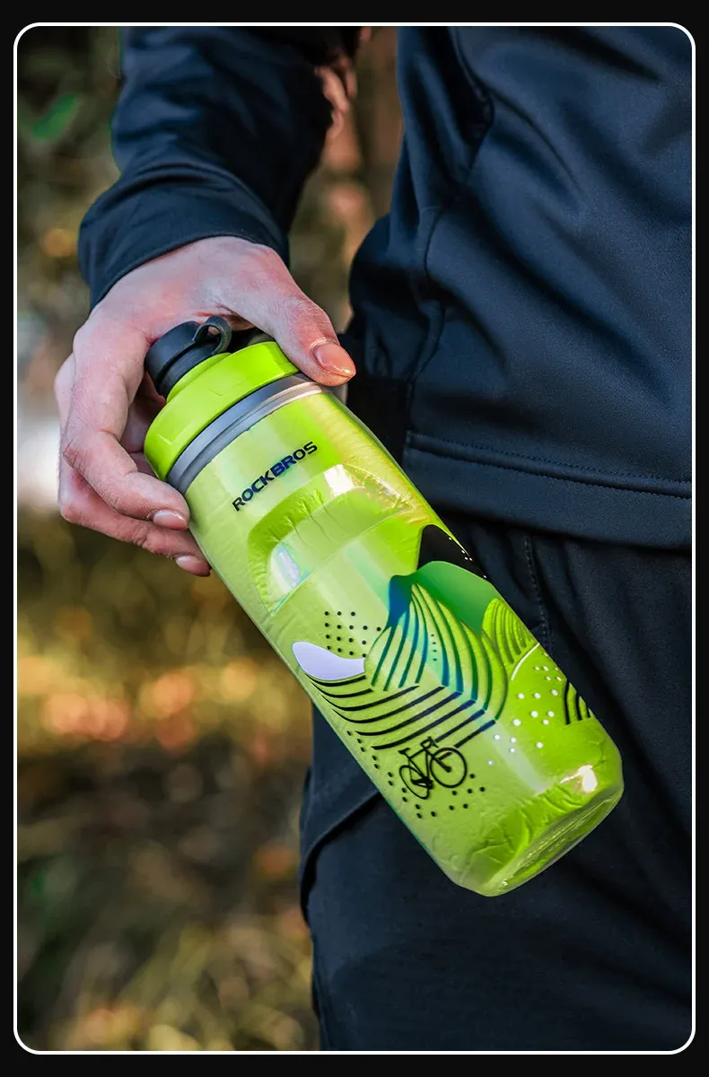 ROCKBROS geïsoleerde fietsdrinkfles 620 ml met knijpsluiting