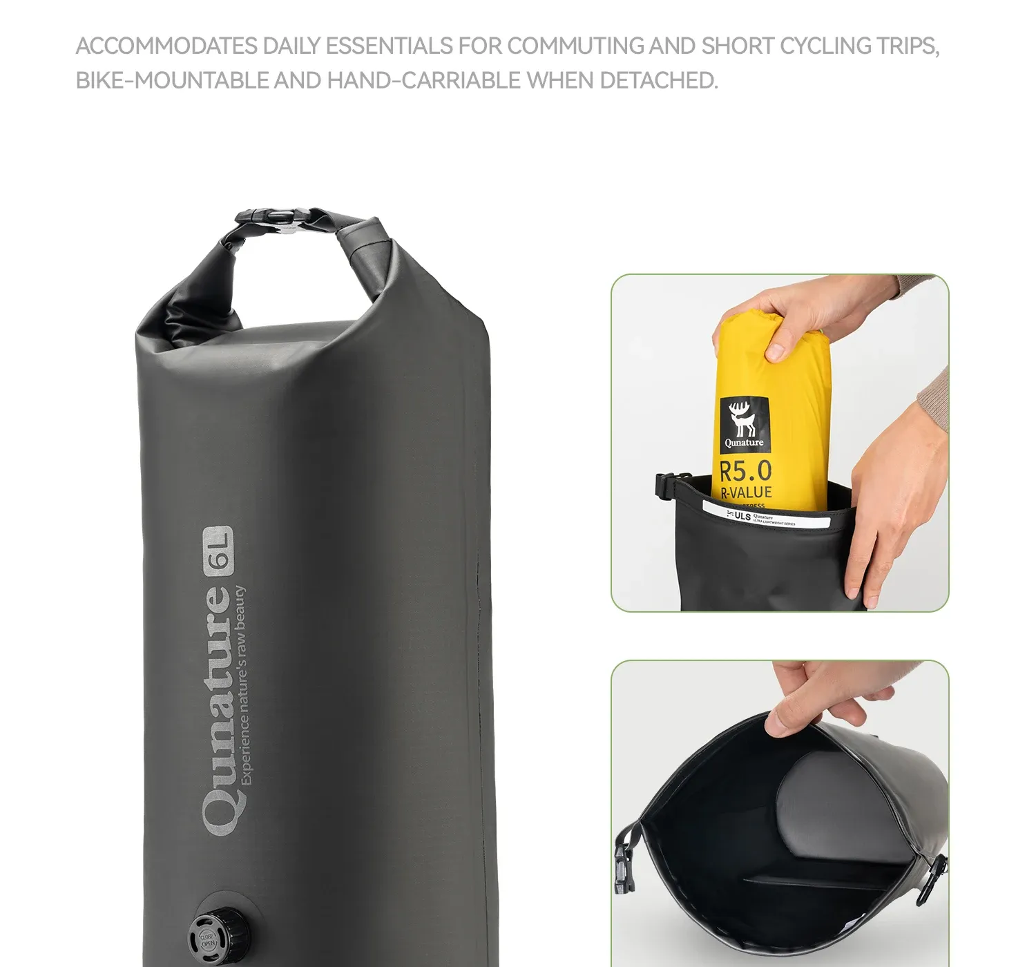 Qunature waterdichte vorktas 6L met magnetische sluiting