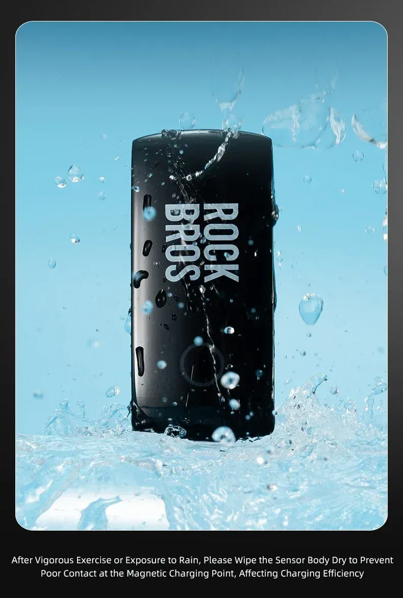 ROCKBROS borsthartslagmeter met Bluetooth en ANT+