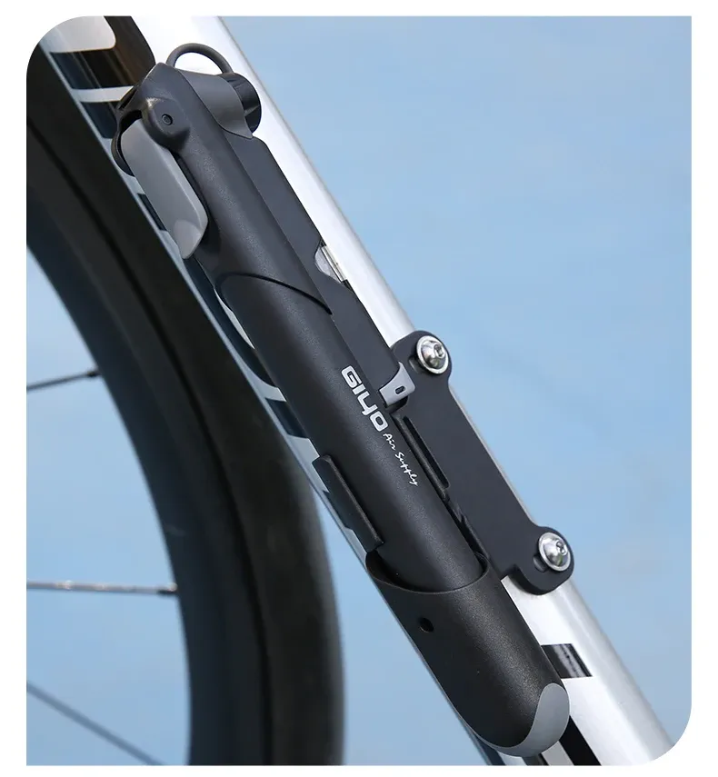 GIYO handpomp met manometer voor fiets, bal en banden