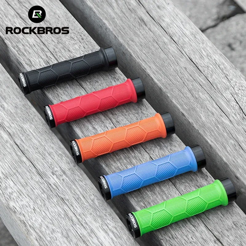 ROCKBROS lock-on fietsgrips met antislip siliconenlaag