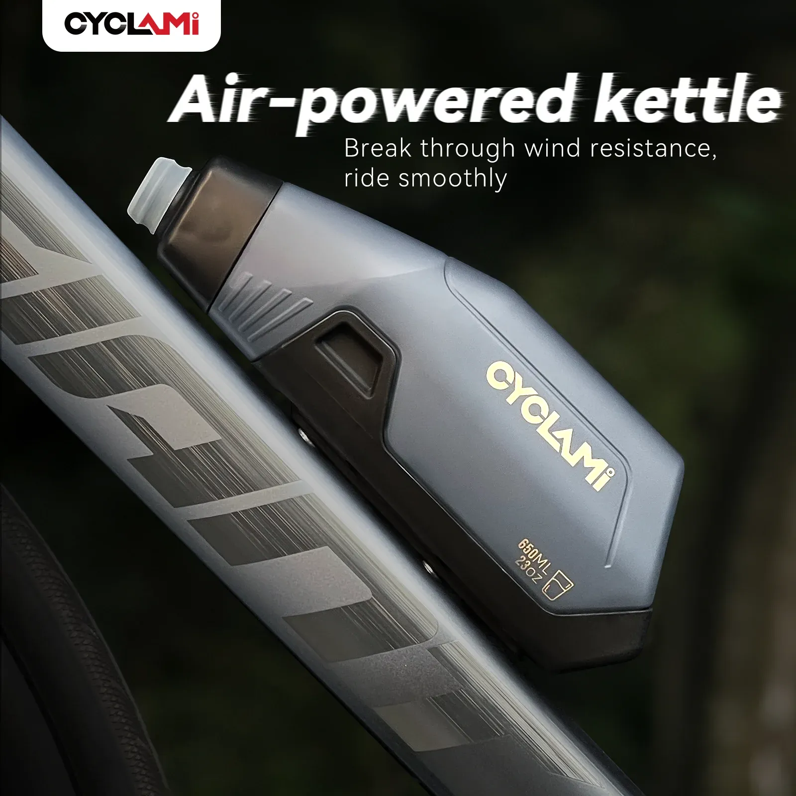 CYCLAMI aerodynamische bidonhouder met 650 ml fles