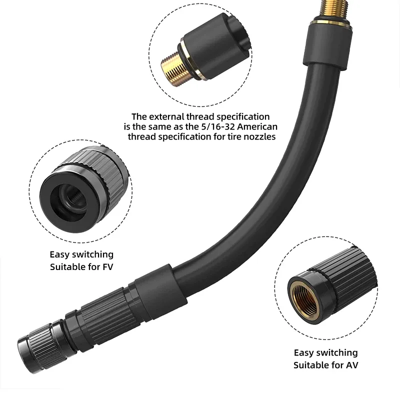 CYCLAMI 8 mm pompverlengslang voor fietsventielen