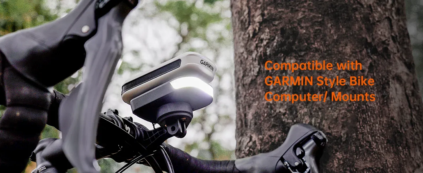 RAVEMEN FR300+TR500 fietsverlichtingsset met Garmin-houder