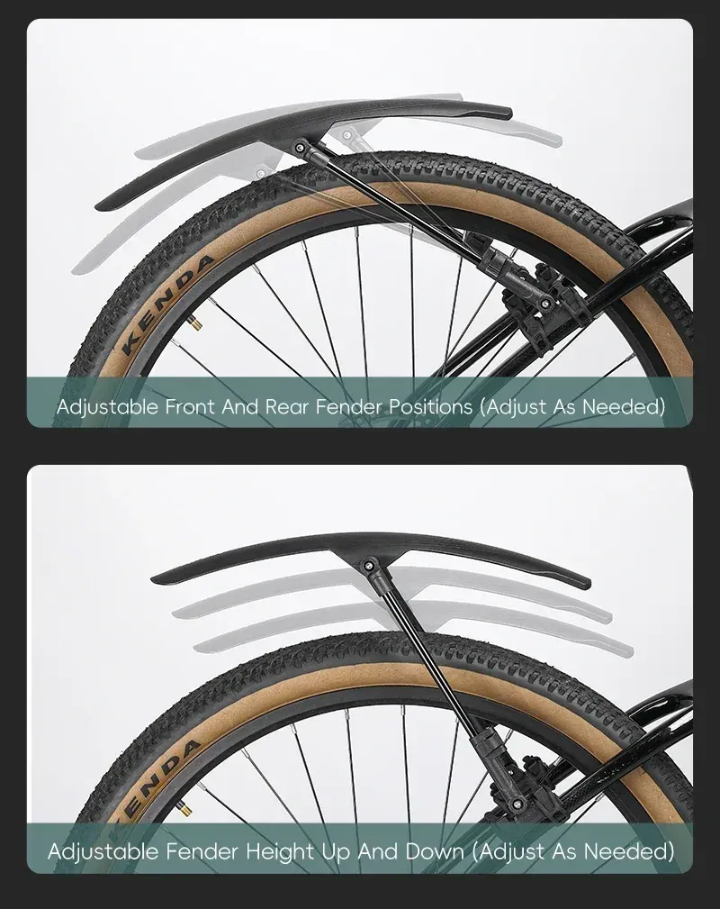 WEST BIKING verstelbare MTB-spatbordenset voor 26-29 inch