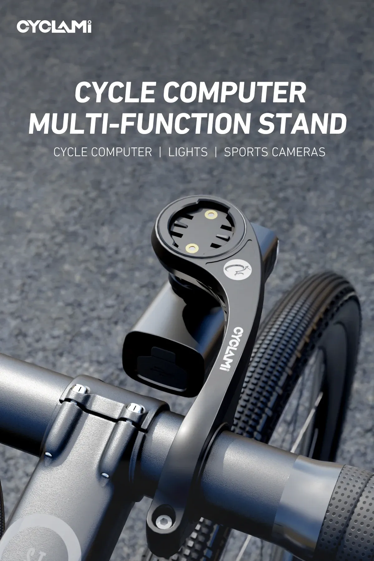 CYCLAMI S2 fietscomputer- en lampenhouder voor Garmin en XOSS