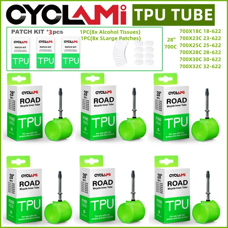 CYCLAMI ultralichte TPU binnenband voor 700C racefiets