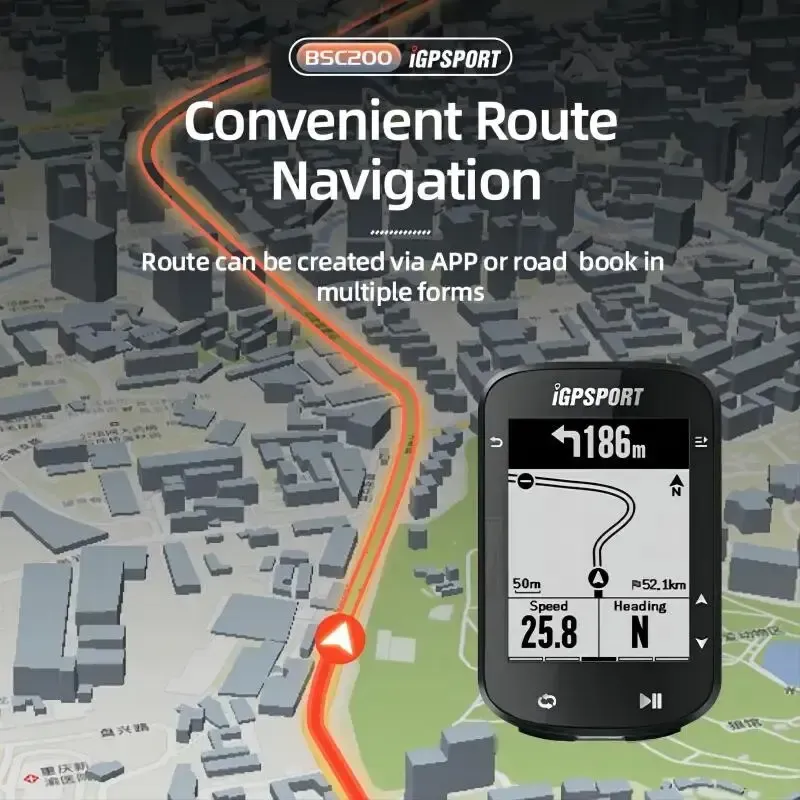 iGPSPORT BSC200 GPS-fietscomputer met route-navigatie