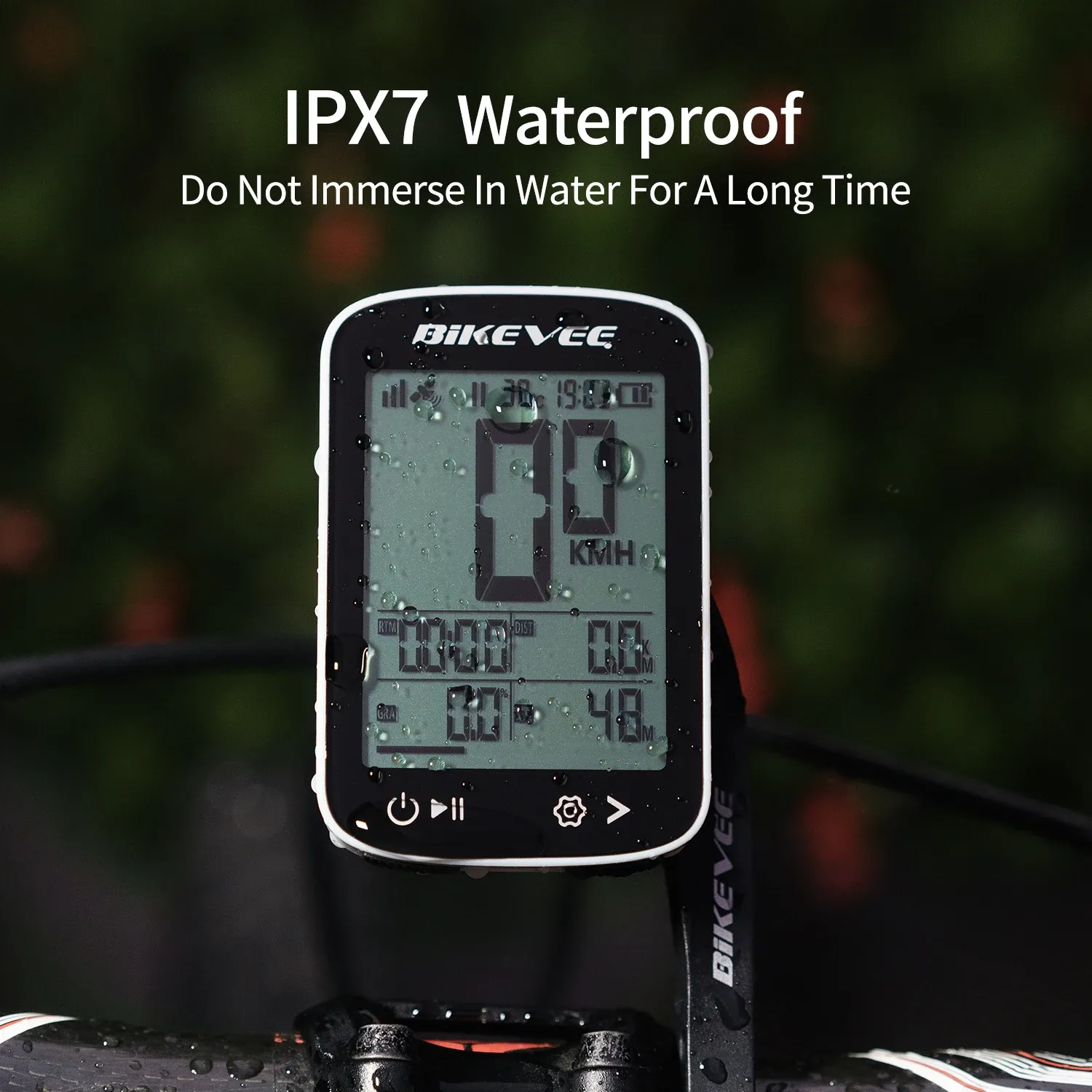 Bikevee draadloze GPS-fietscomputer met IPX7