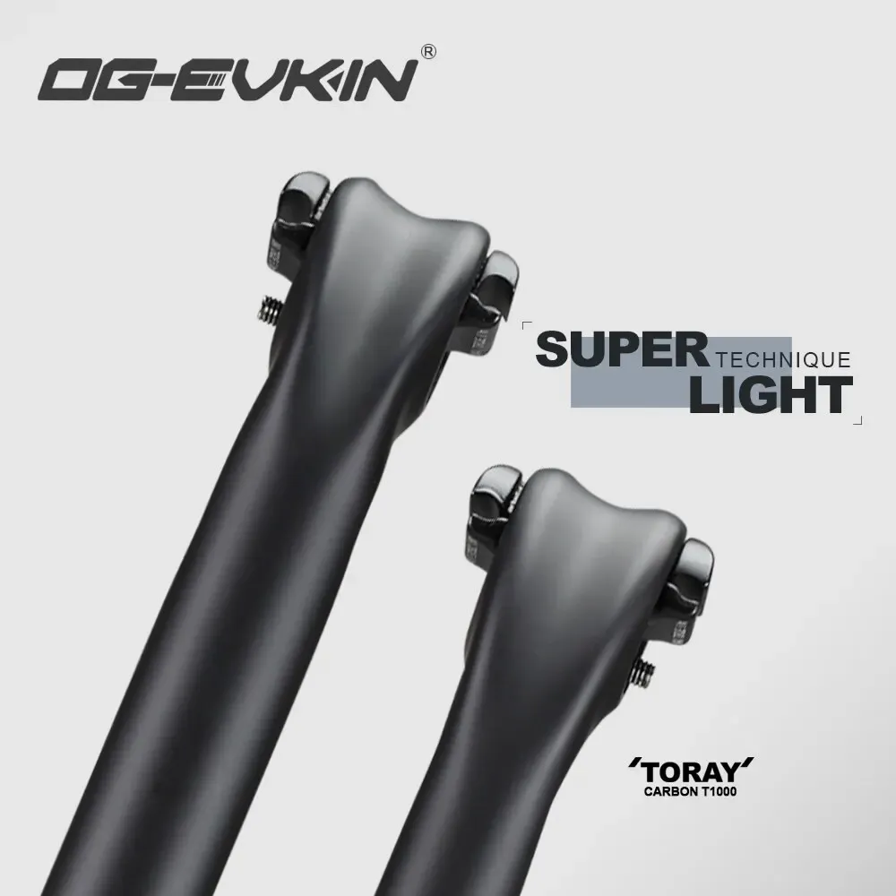OG-EVKIN carbon zadelpen met 15 mm setback voor racefiets en MTB