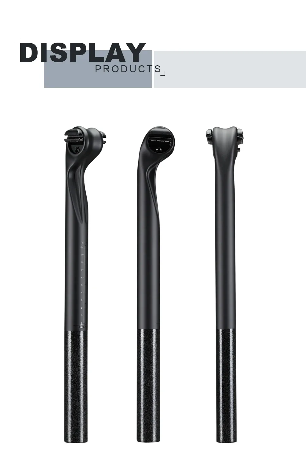 OG-EVKIN carbon zadelpen met 15 mm setback en 400 mm lengte