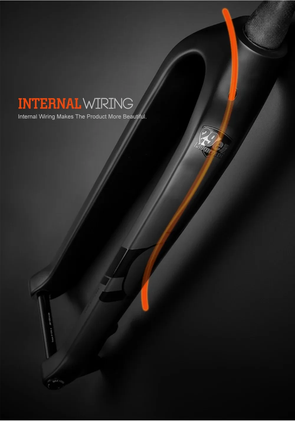 OG-EVKIN FK-007 carbon vork voor 29er MTB met steekas