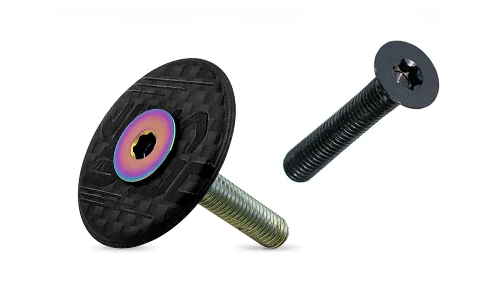 OG-EVKIN carbon headset top cap met titanium bout