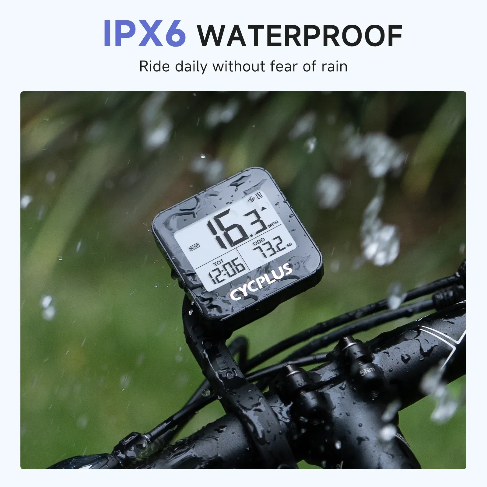 CYCPLUS G1 draadloze GPS fietscomputer met IPX6