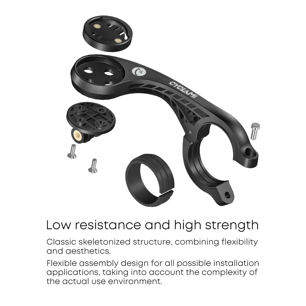 CYCLAMI S2 lichte fietscomputerhouder met GoPro-adapter