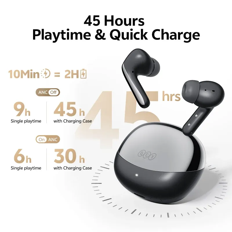 QCY MeloBuds N60 draadloze ANC-oordopjes met LDAC en 45 uur speeltijd