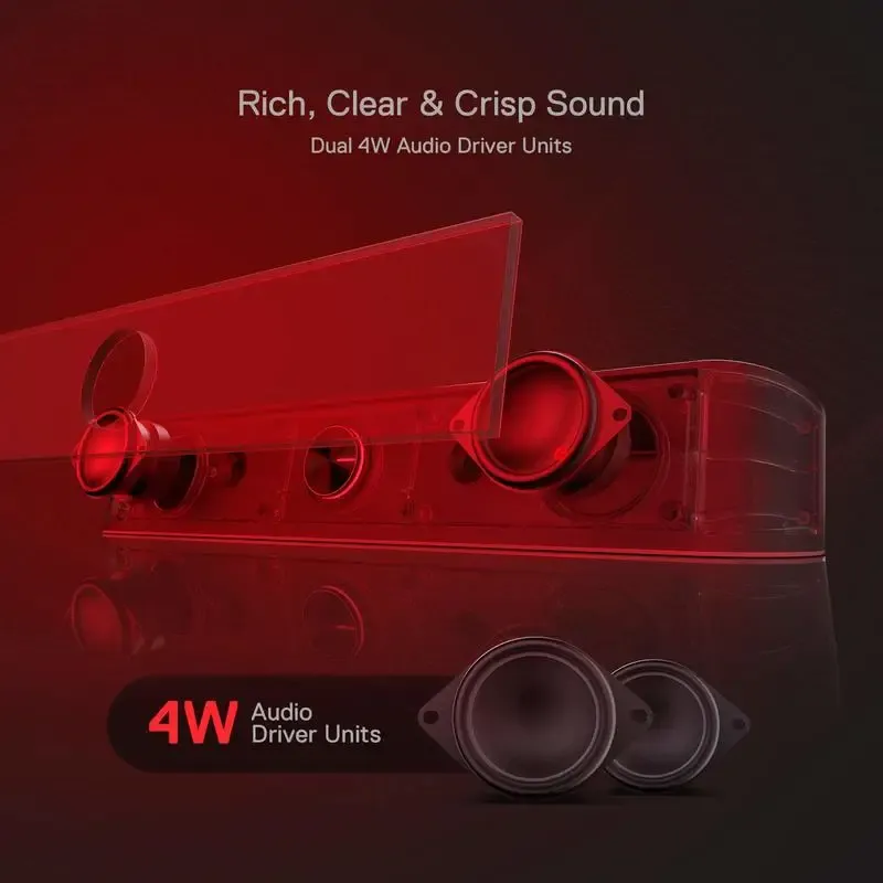 Redragon Adiemus RGB desktop soundbar met USB-aansluiting