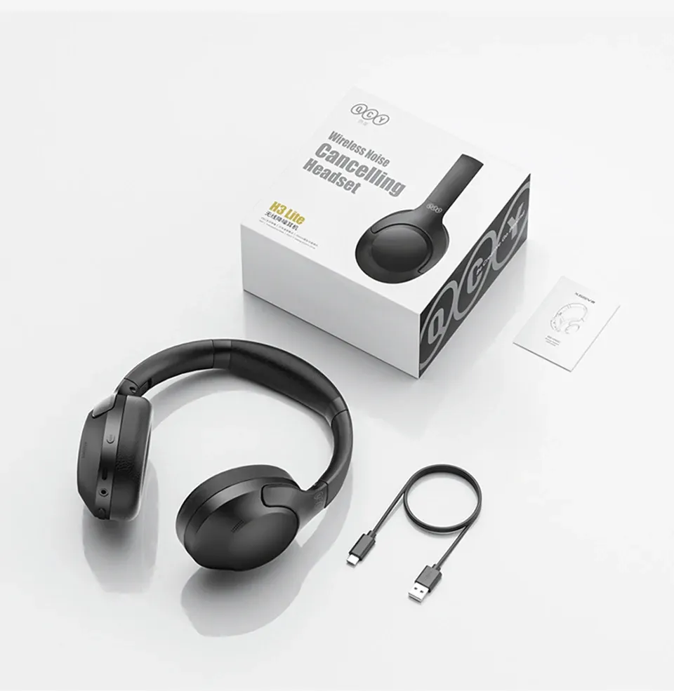QCY H3 Lite ANC draadloze over-ear koptelefoon met Bluetooth 5.3